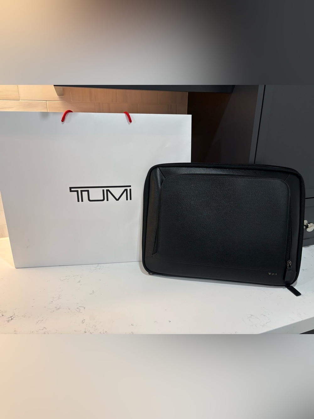Tumi Leather Laptop Portfolio - NEW